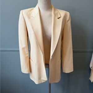 Vintage Christian Dior Cream Women's Blazer & Skirt Set Sz 8